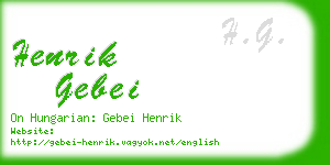 henrik gebei business card